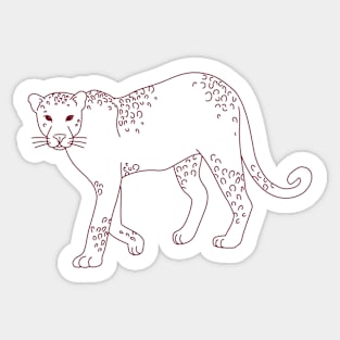 Red Leo Sticker